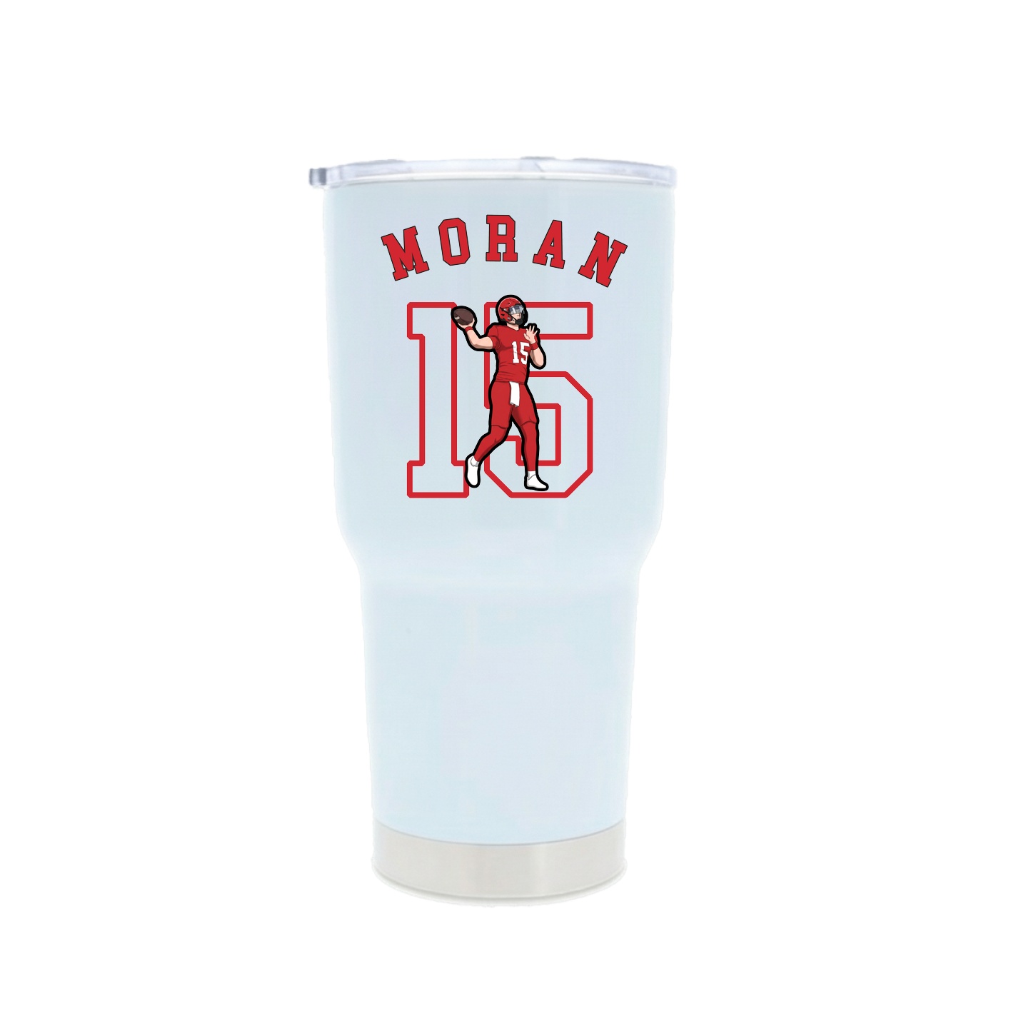 30oz Stainless Steel Tumbler — Shirsey Arch in White