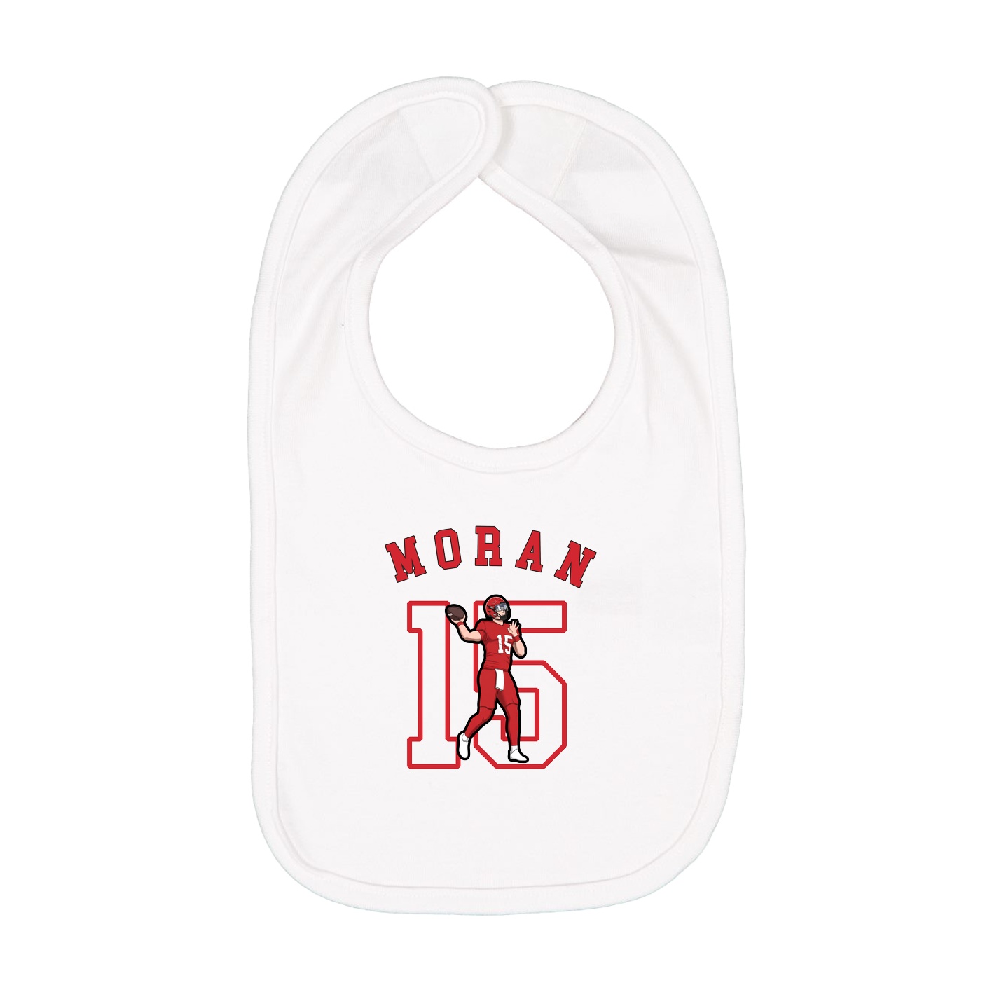 Infant Bib — Shirsey Arch in White