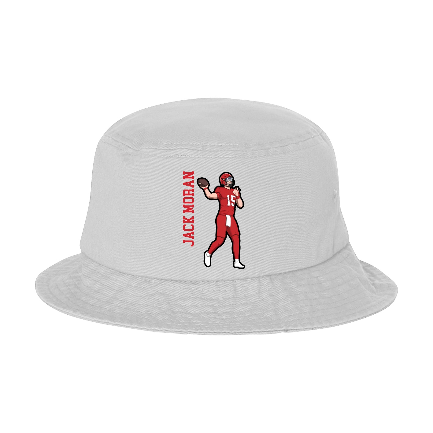 Bucket Cap — Name Vertical in White