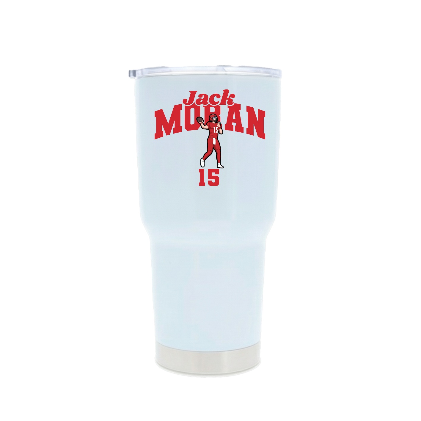 30oz Stainless Steel Tumbler — Signature Arch in White