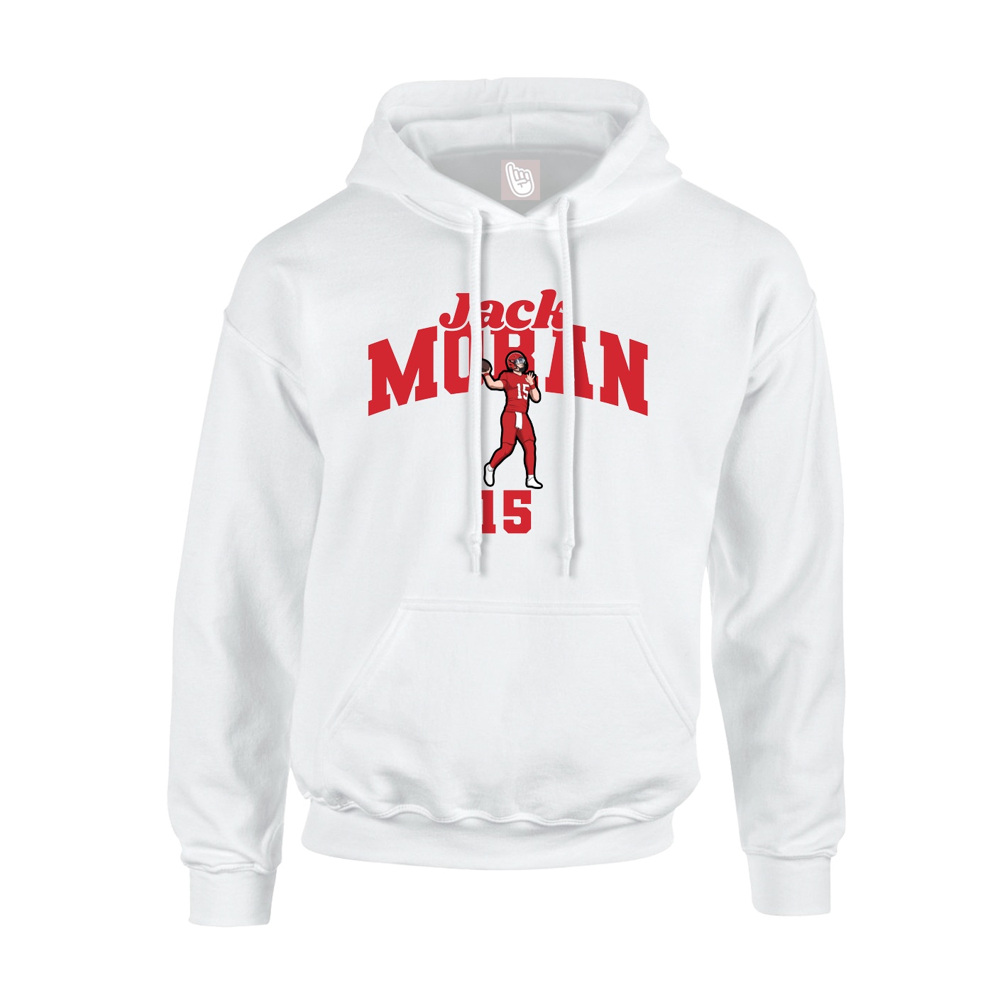 Hoodie — Signature Arch in White