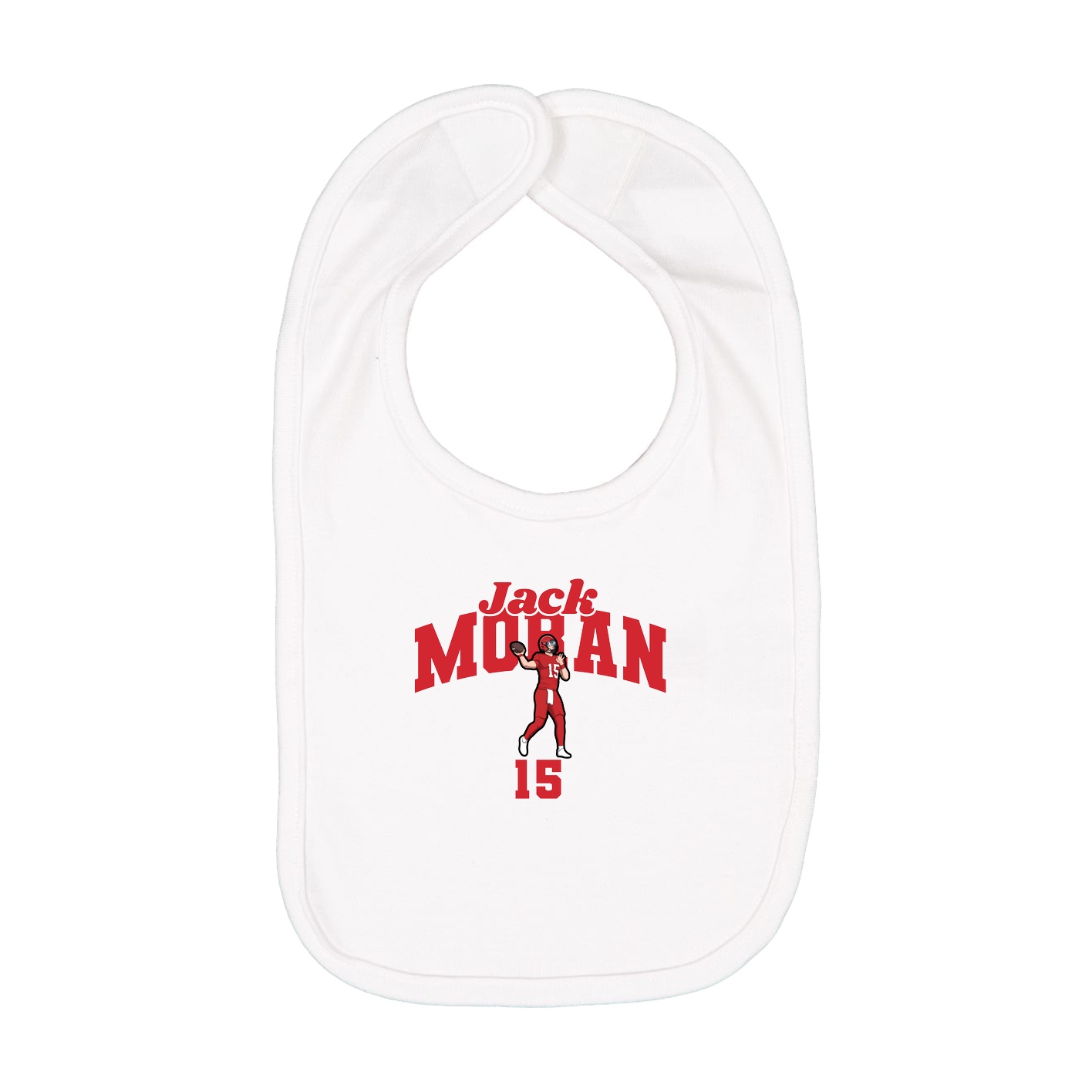 Infant Bib — Signature Arch in White