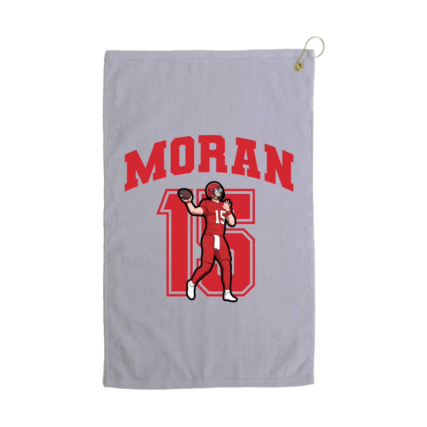 Golf Towel — Number in Grey