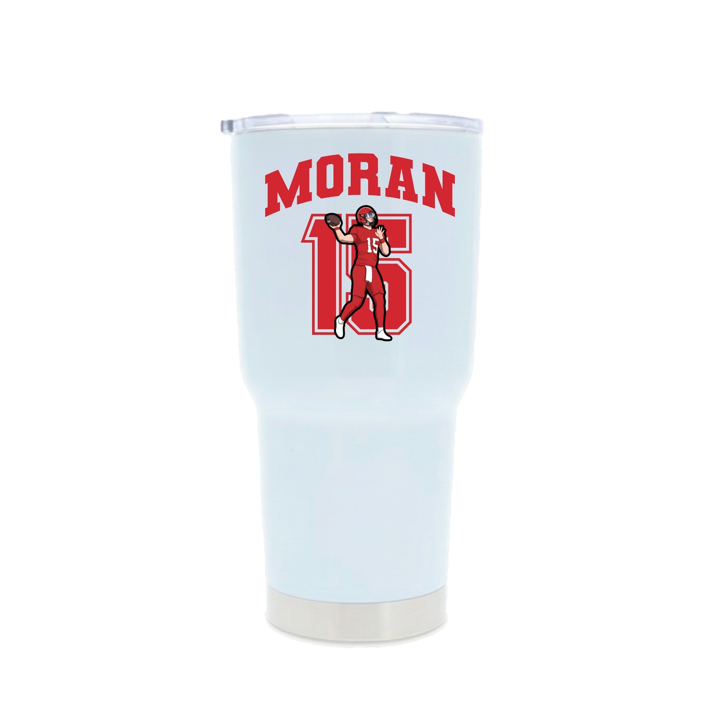 30oz Stainless Steel Tumbler — Number in White