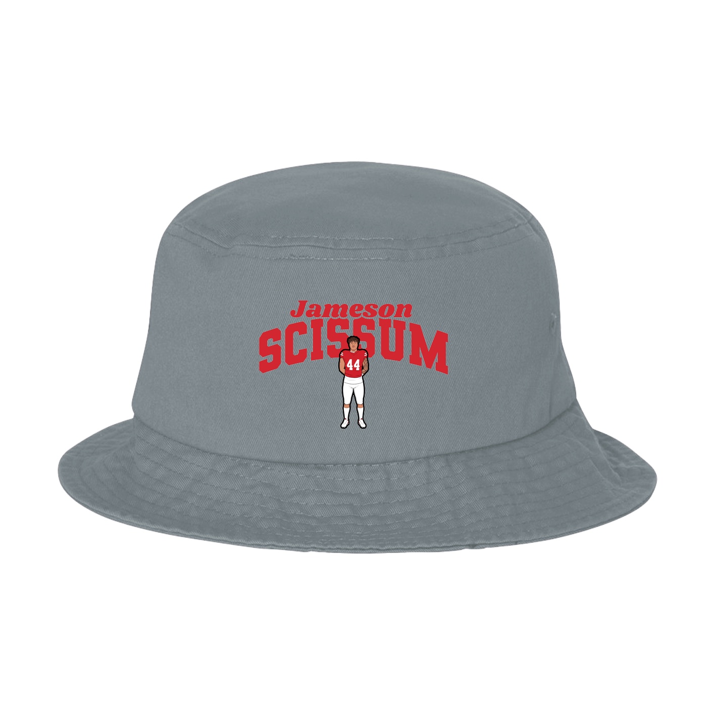 Bucket Cap — Signature Arch in Grey