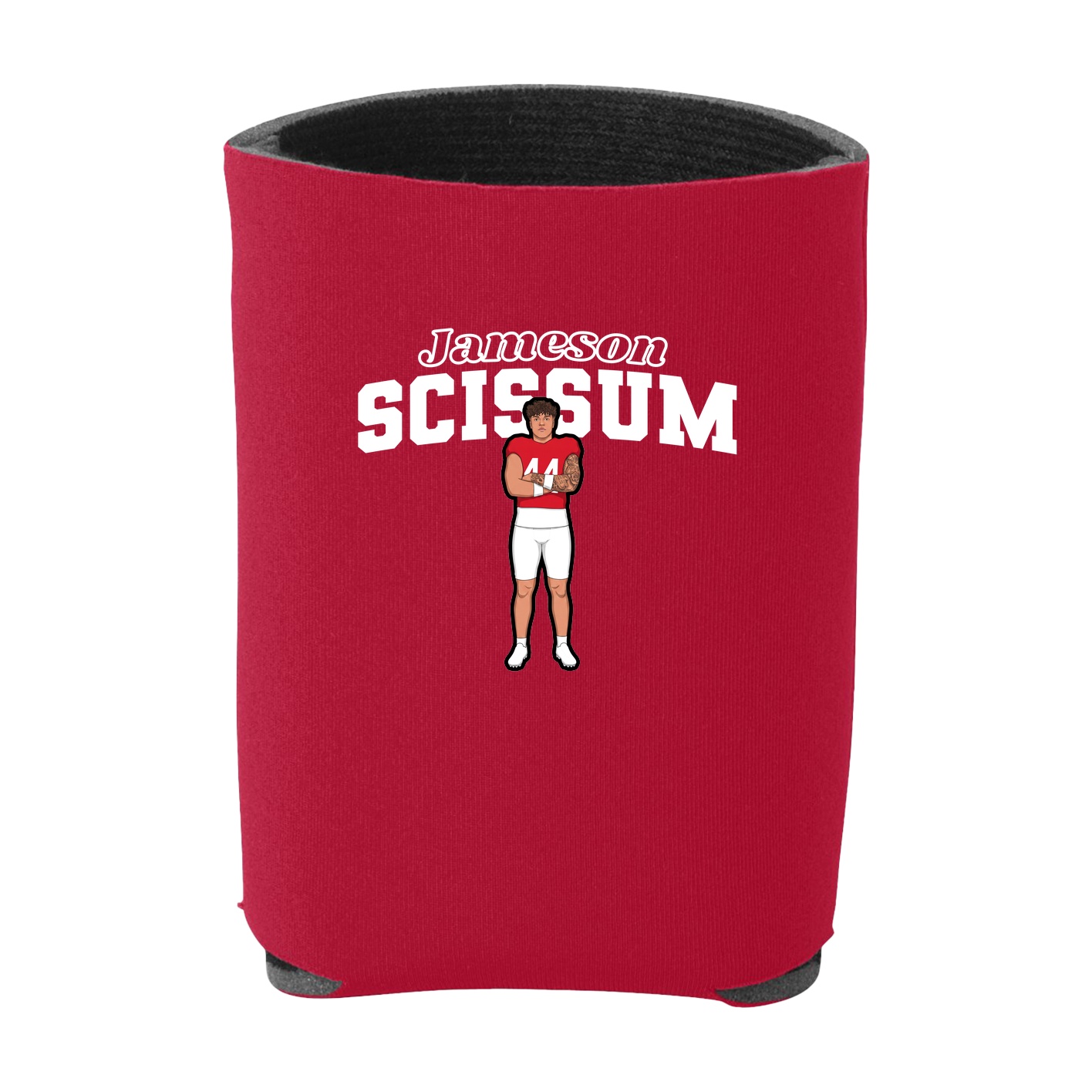 Can Holder — Name Arch in Red
