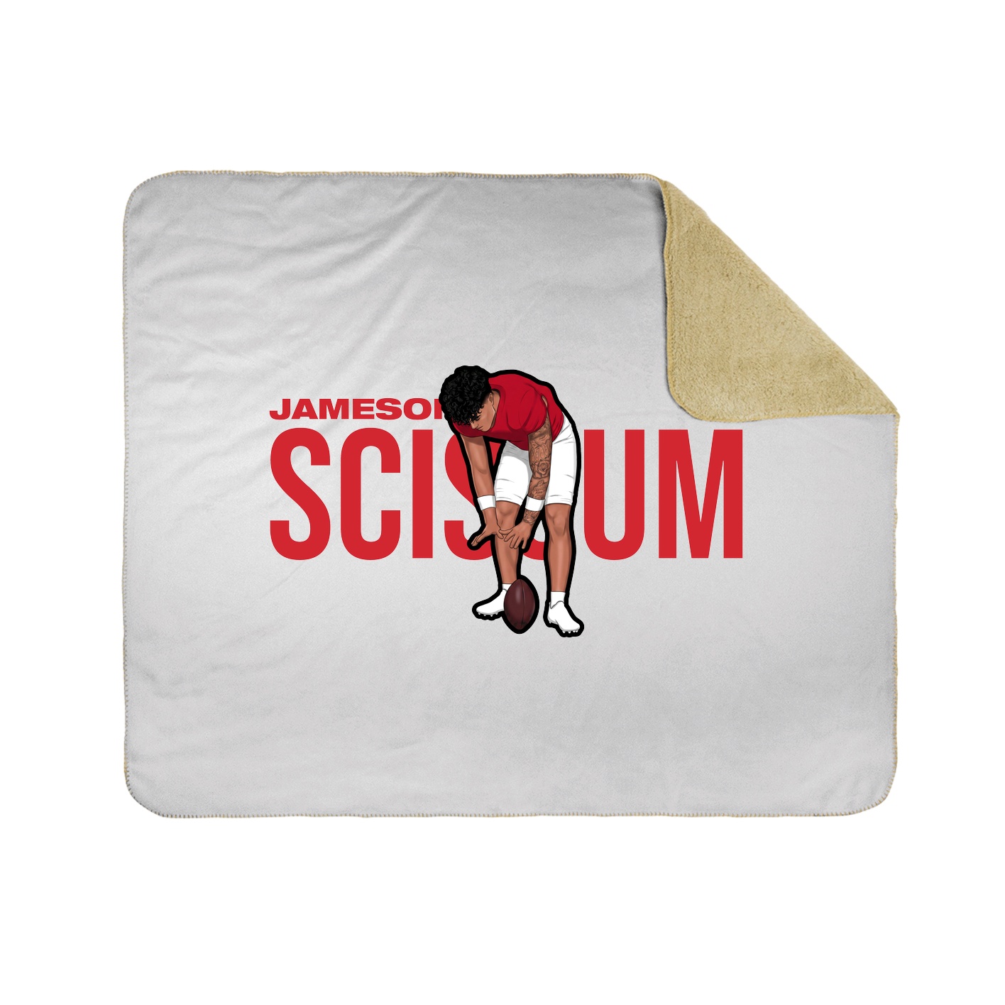 Throw Blanket — Player Name in White
