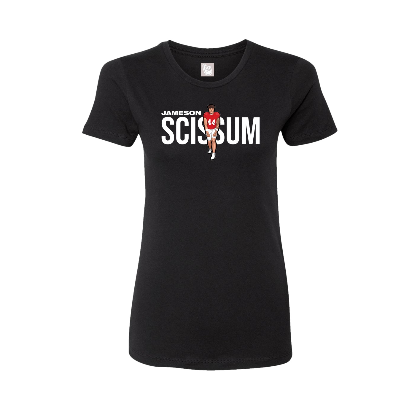 Fitted Women's Tee — Player Name in Black
