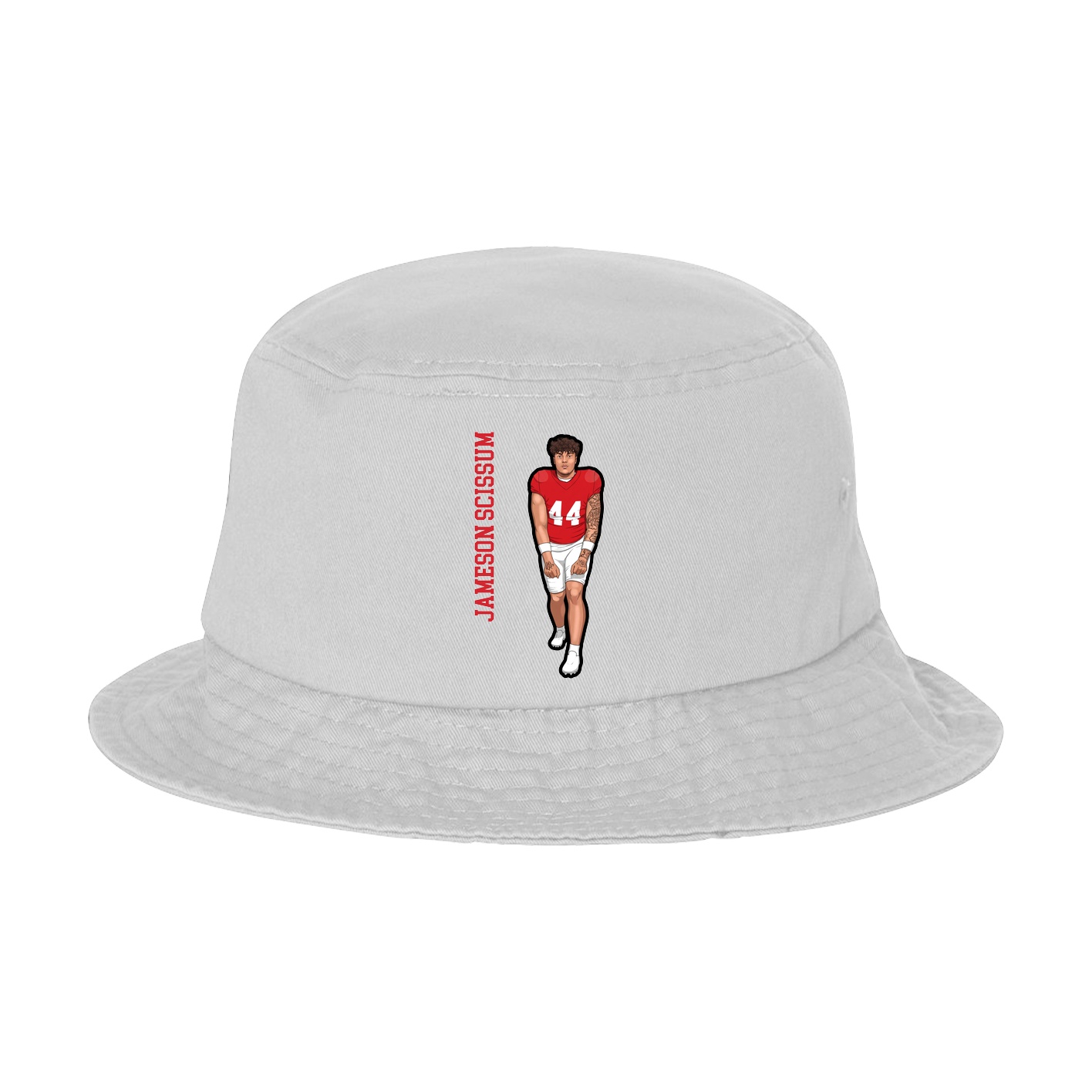 Bucket Cap — Name Vertical in White