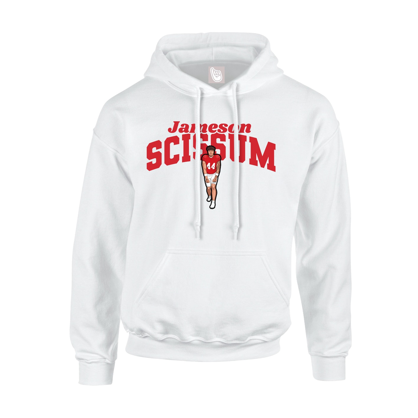 Youth Hoodie — Signature Arch in White