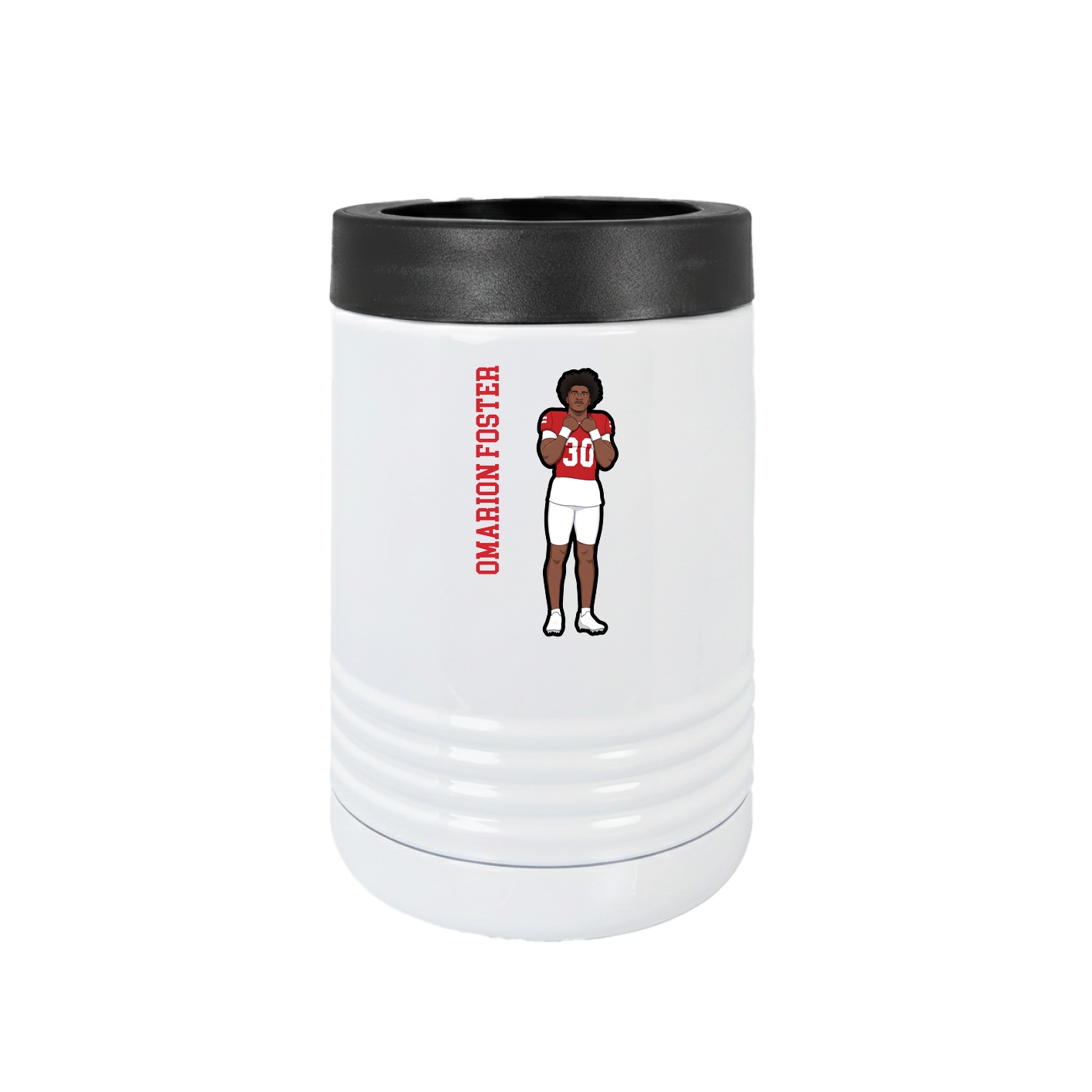 Beverage Holder — Name Vertical in White