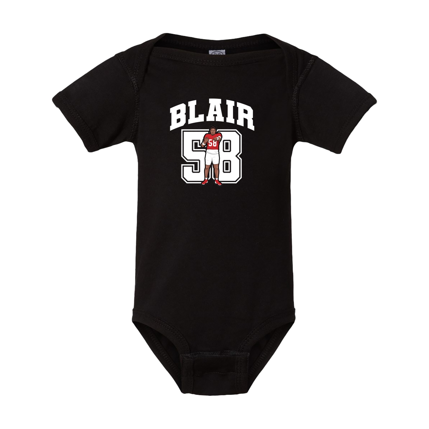 Baby Onesie — Number in Black
