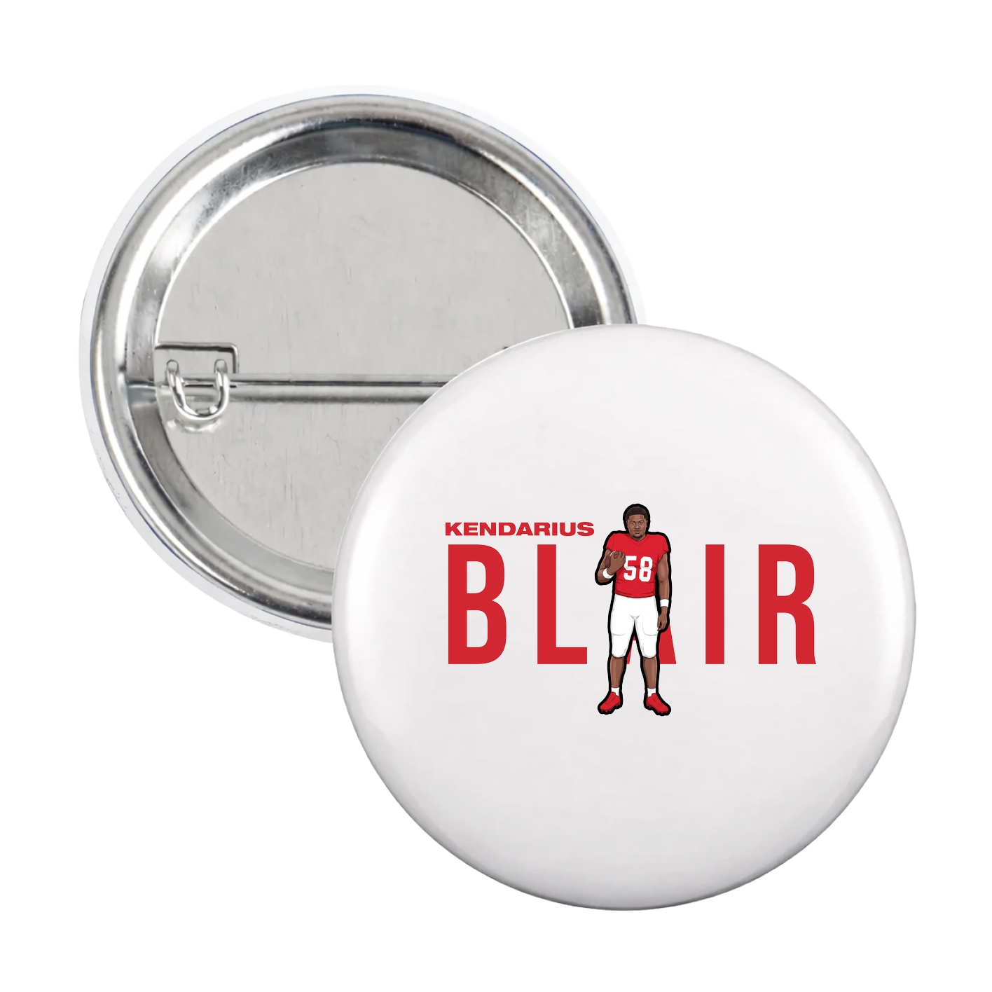 Game Day Button — Player Name in White