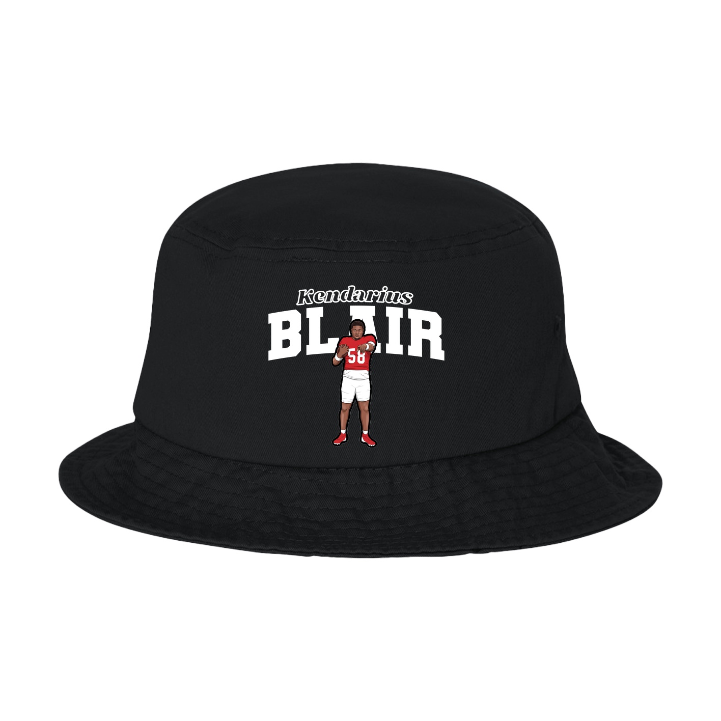 Bucket Cap — Name Arch in Black