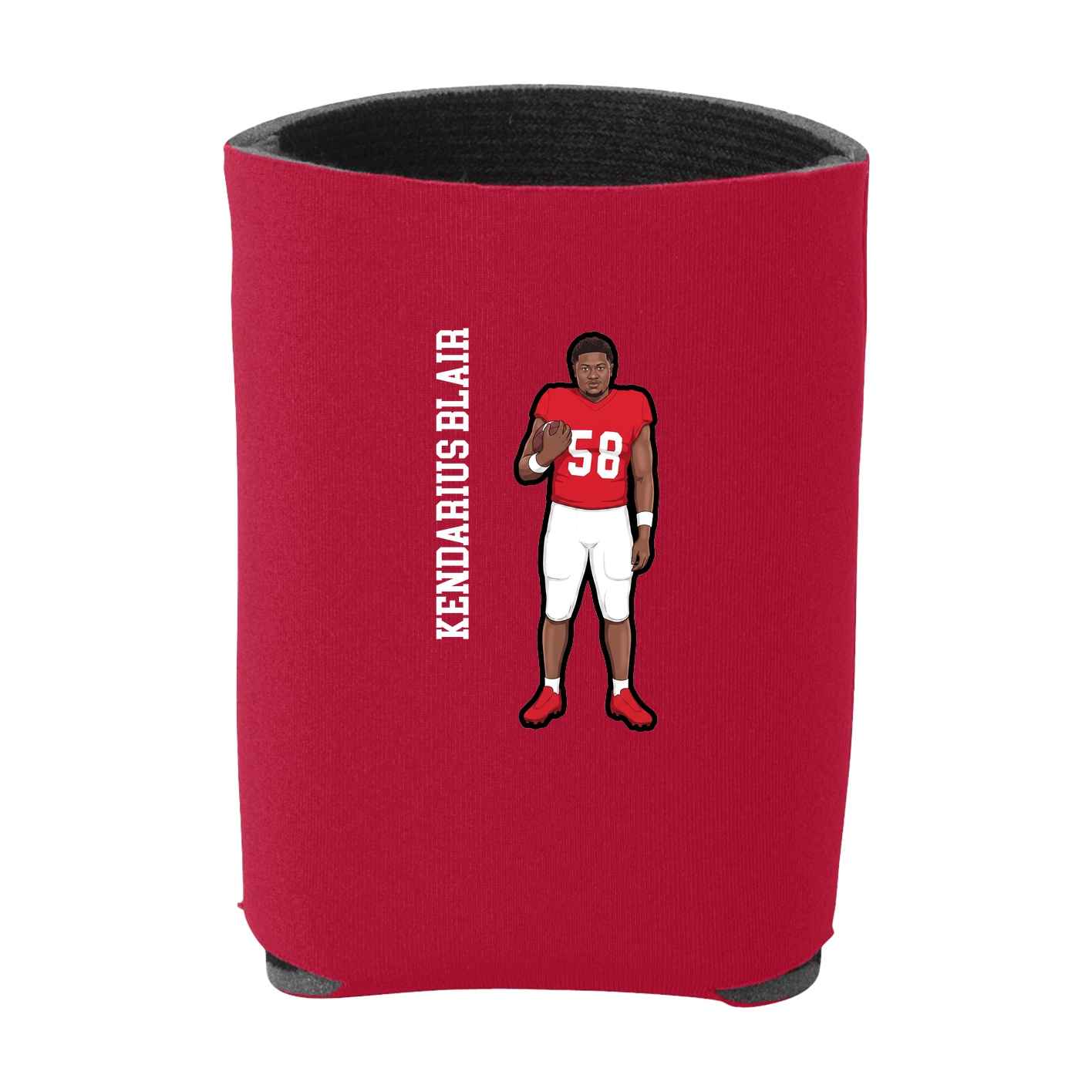 Can Holder — Name Vertical in Red