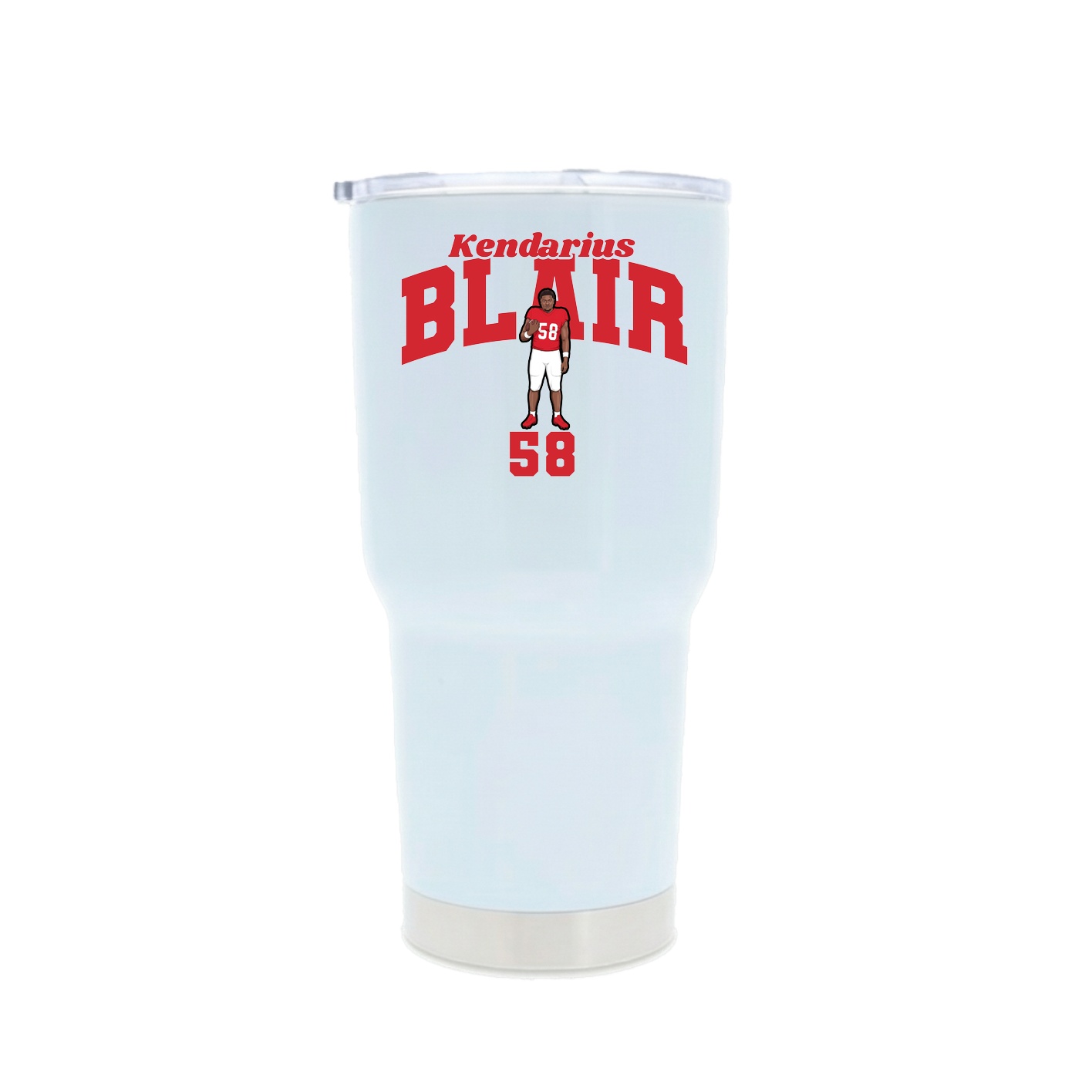 30oz Stainless Steel Tumbler — Signature Arch in White