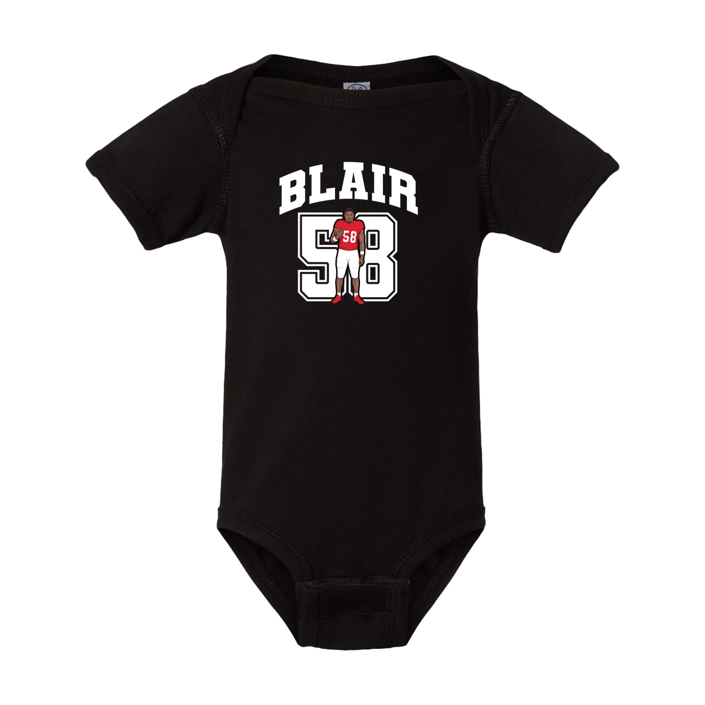 Baby Onesie — Number in Black