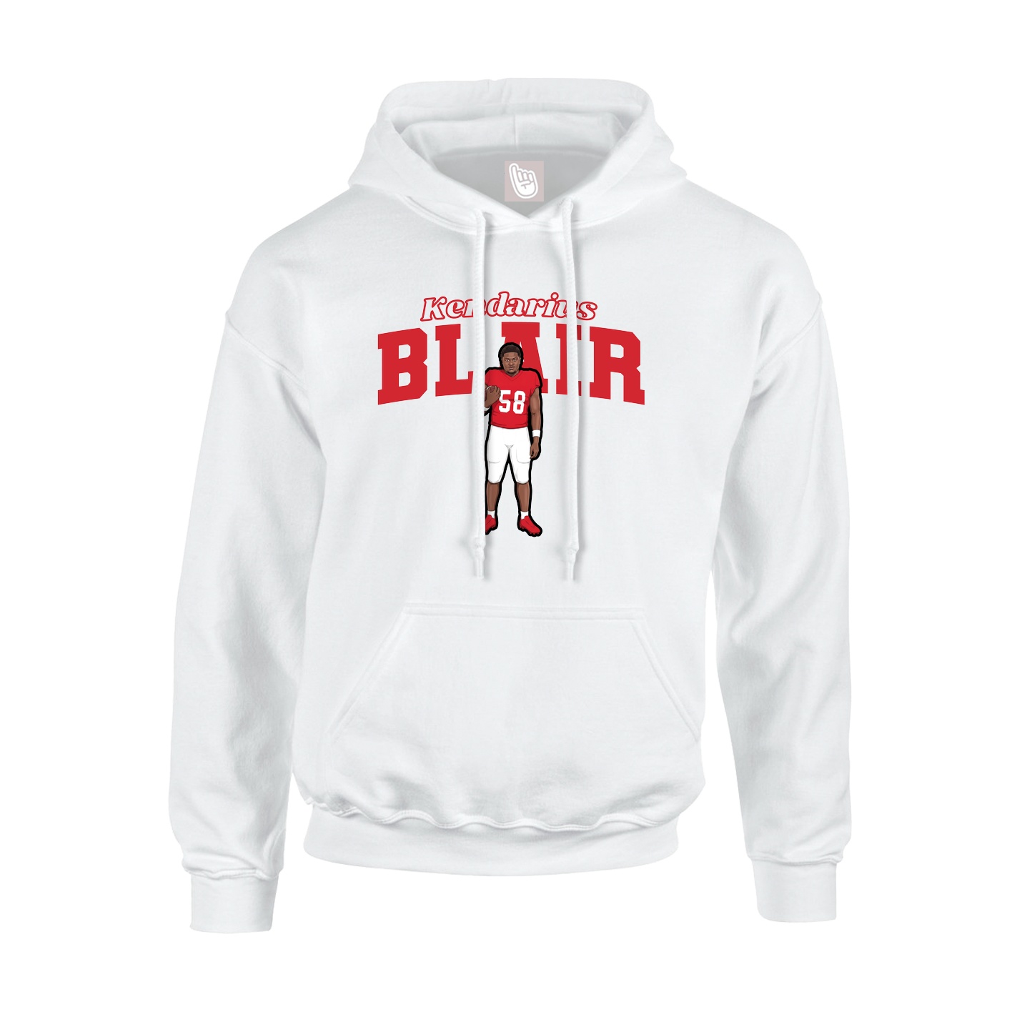 Hoodie — Name Arch in White