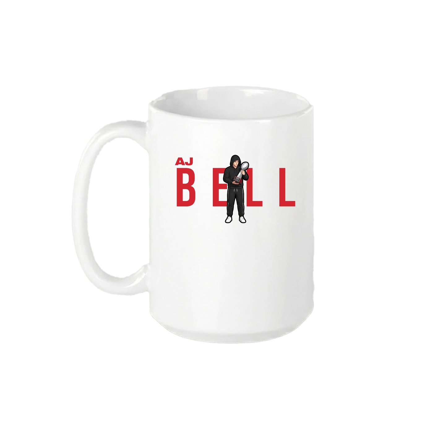 15oz Coffee Mug — Player Name in White