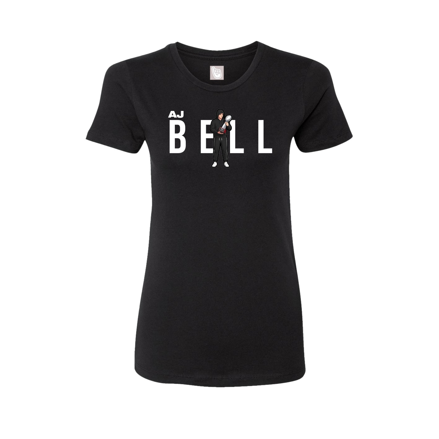 Fitted Women's Tee — Player Name in Black