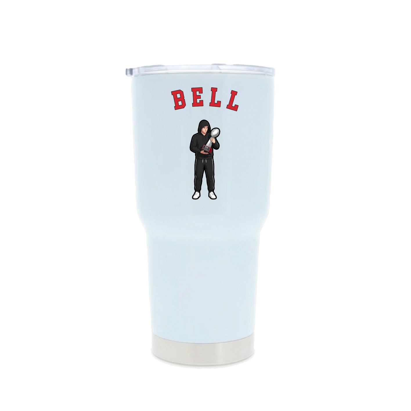 30oz Stainless Steel Tumbler — Shirsey Arch in White