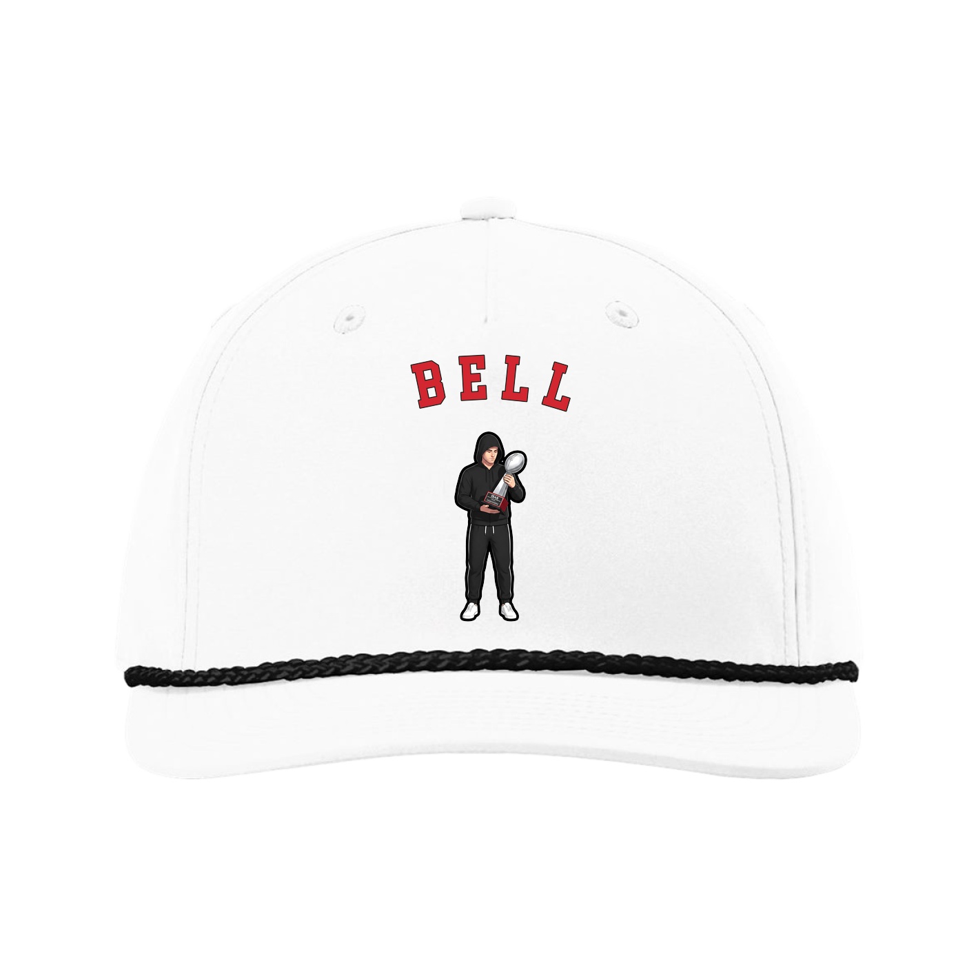 Five-Panel Classic Rope Cap — Shirsey Arch in White