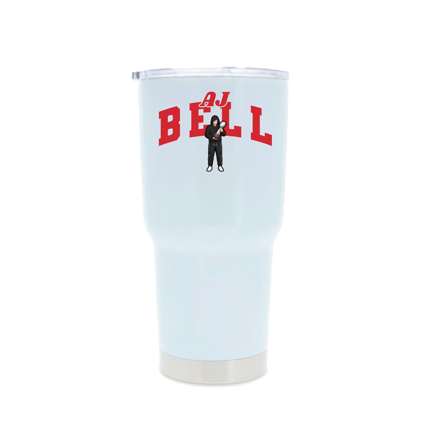 30oz Stainless Steel Tumbler — Signature Arch in White