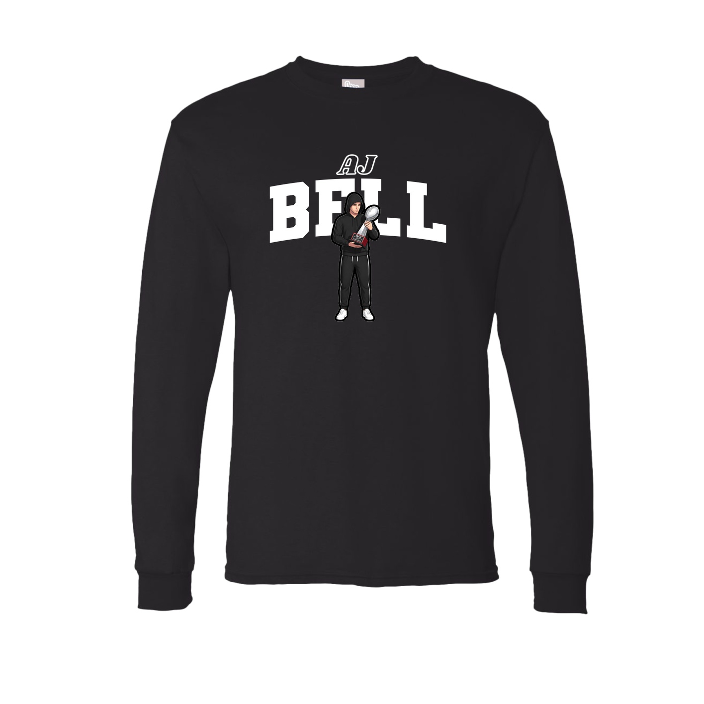 Long Sleeve Tee — Name Arch in Black