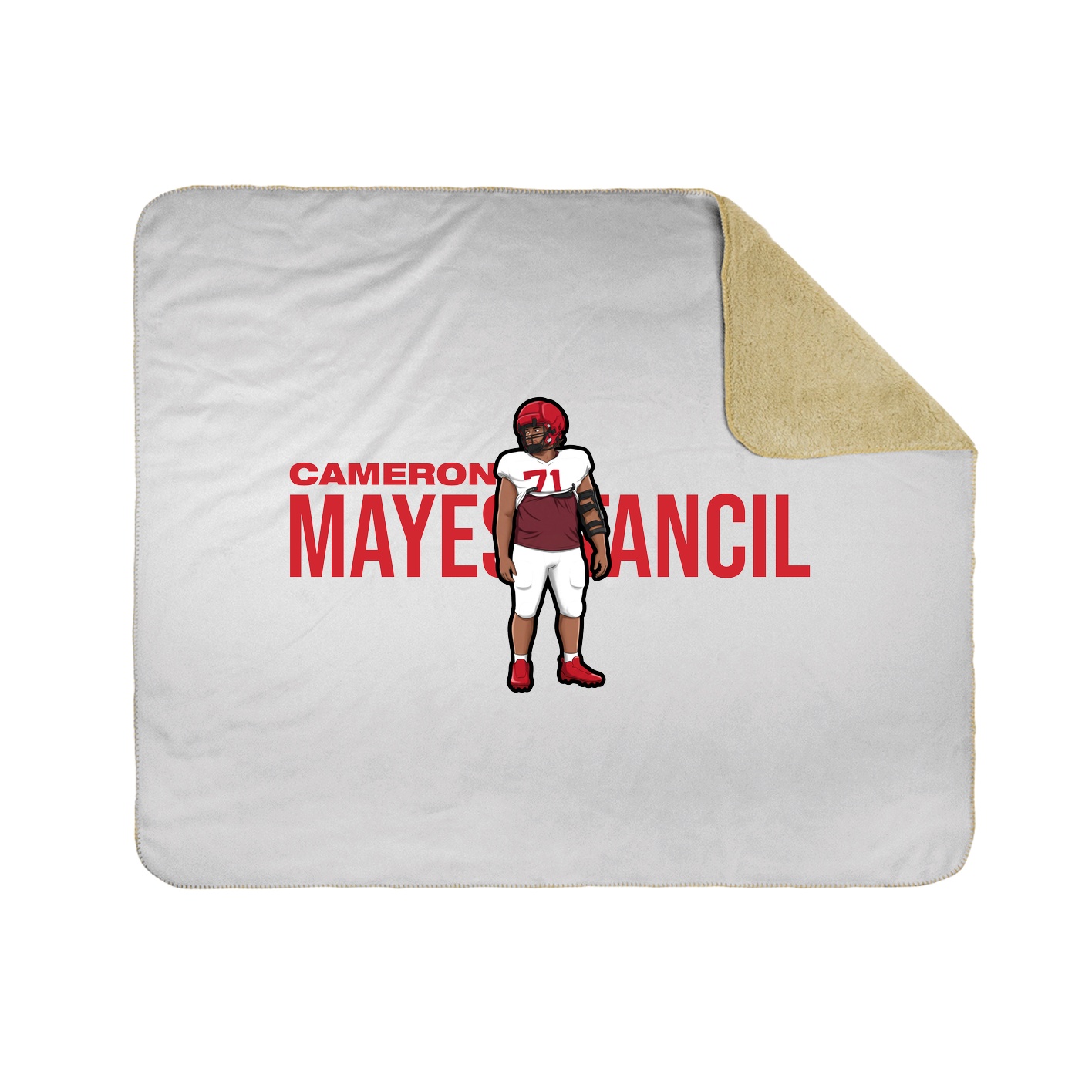 Throw Blanket — Player Name in White