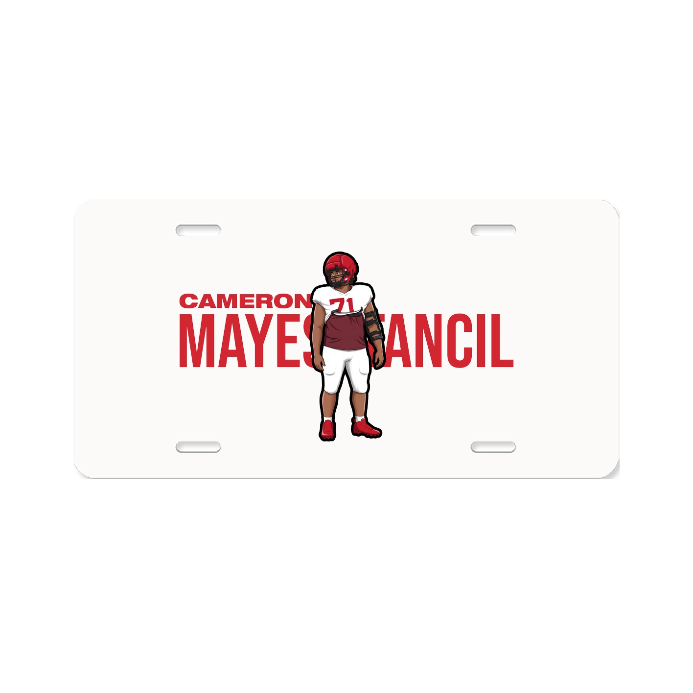 License Plate — Player Name in Classic