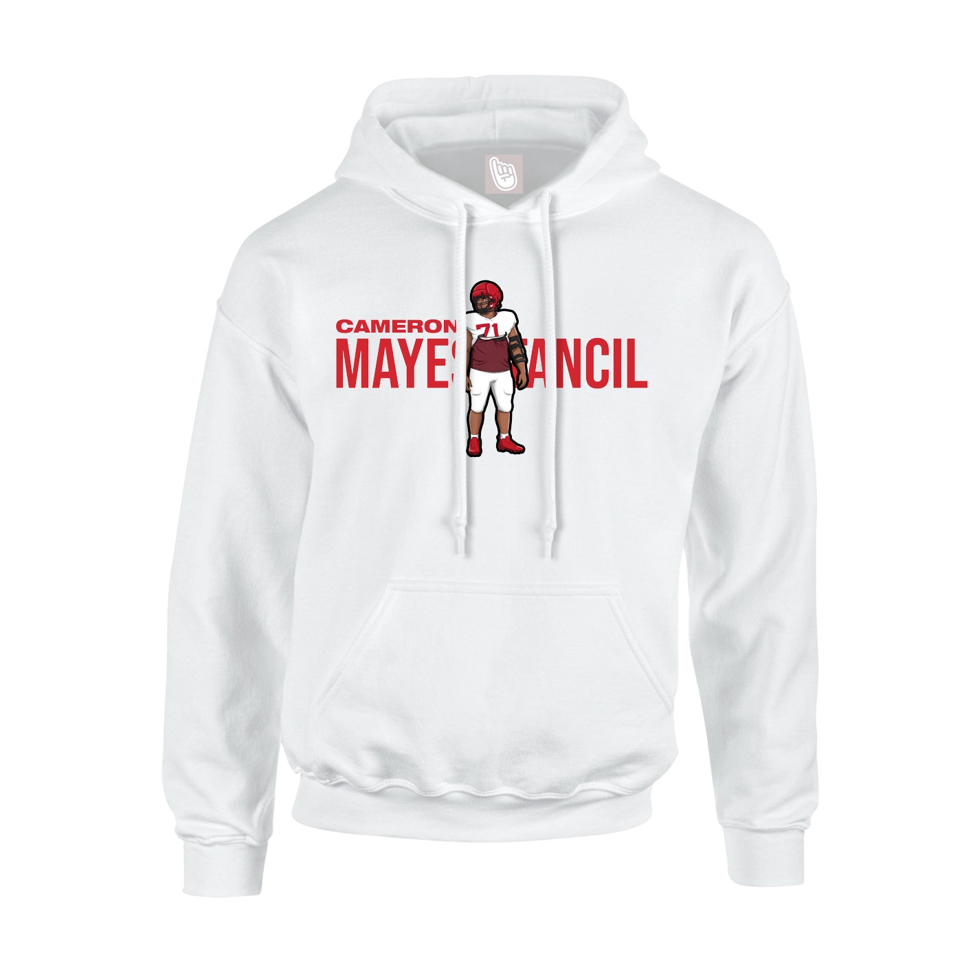 Youth Hoodie — Player Name in White
