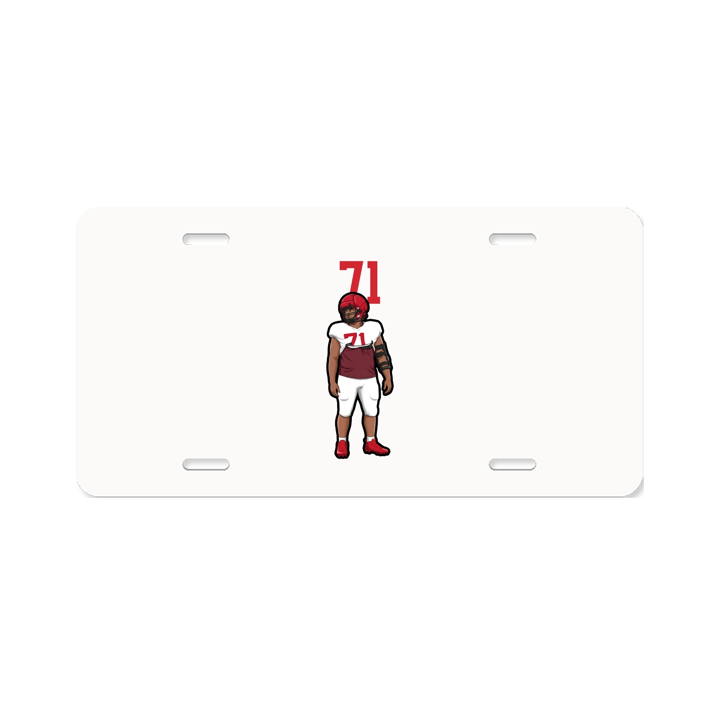 License Plate — Number Top in Classic