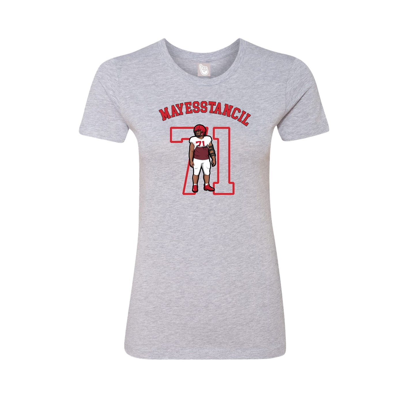 Fitted Women's Tee — Shirsey Arch in Grey