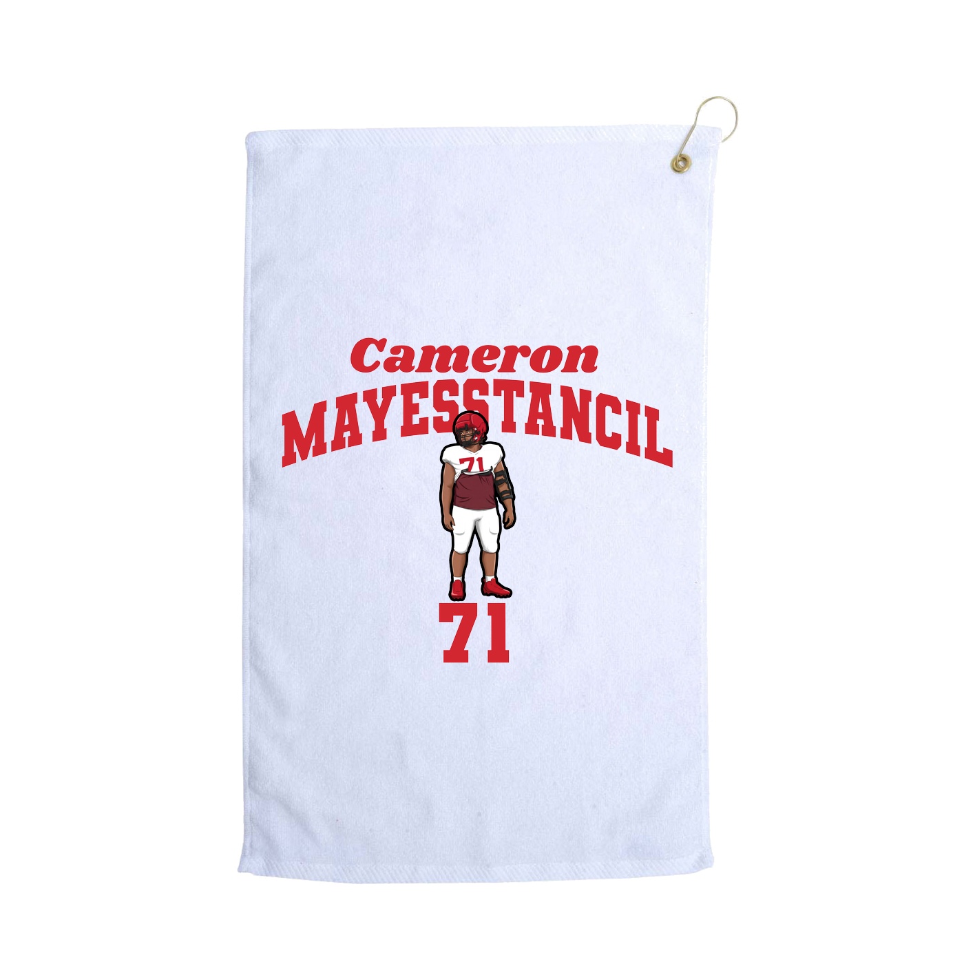 Golf Towel — Signature Arch in White
