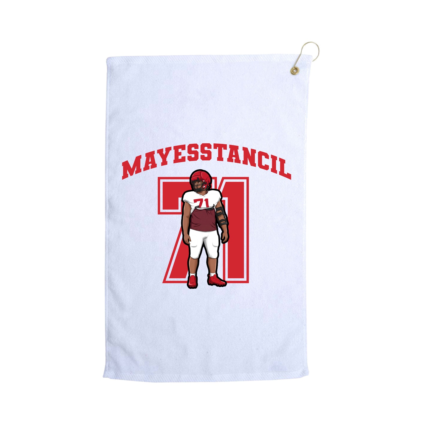 Golf Towel — Number in White