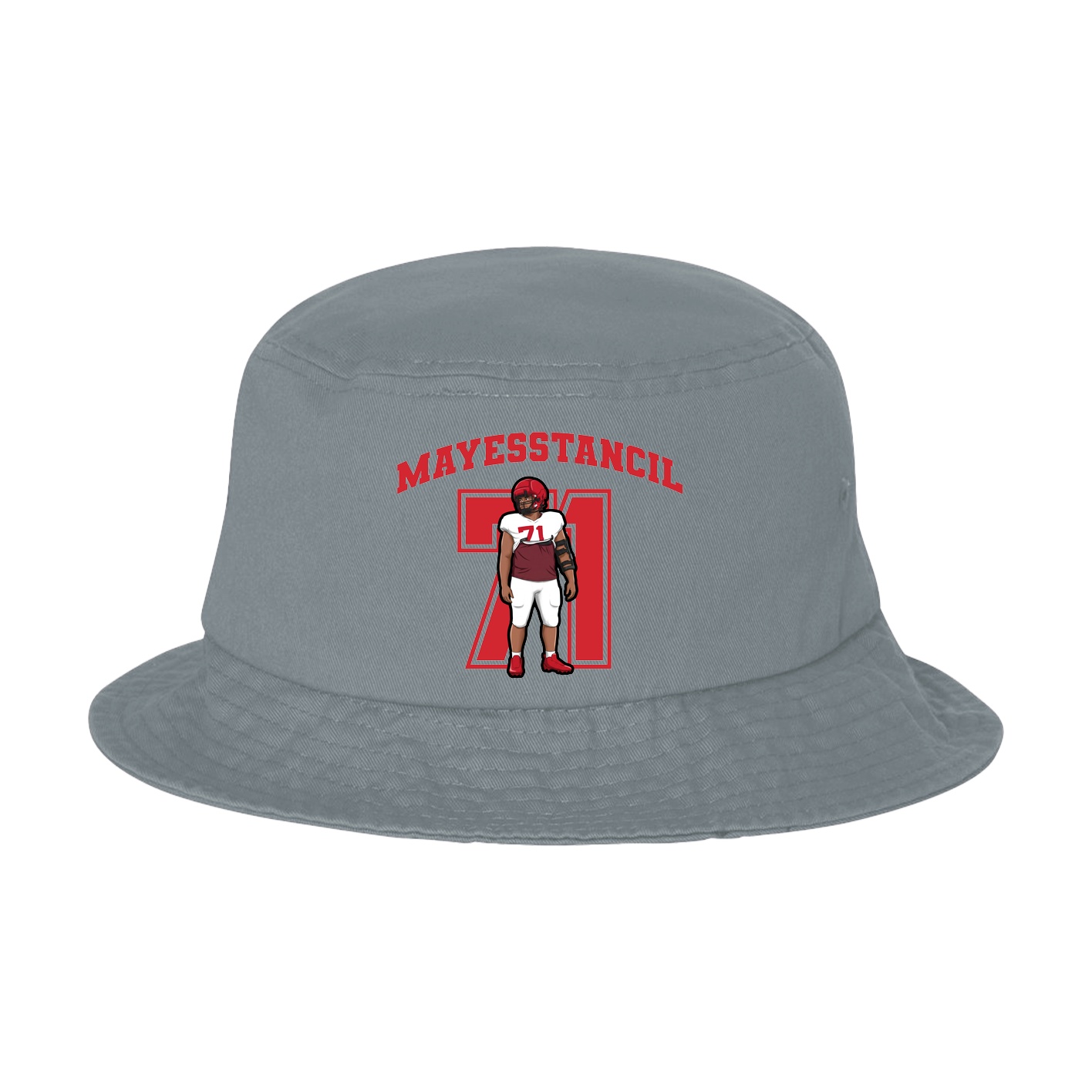 Bucket Cap — Number in Grey