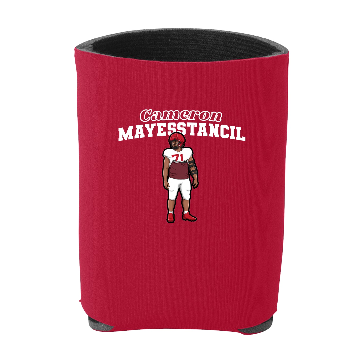 Can Holder — Name Arch in Red