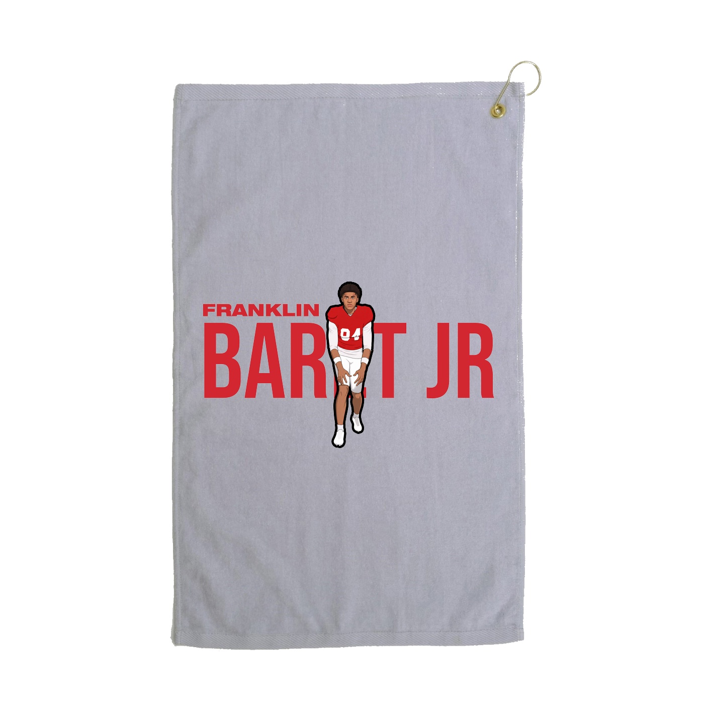 Golf Towel — Player Name in Grey