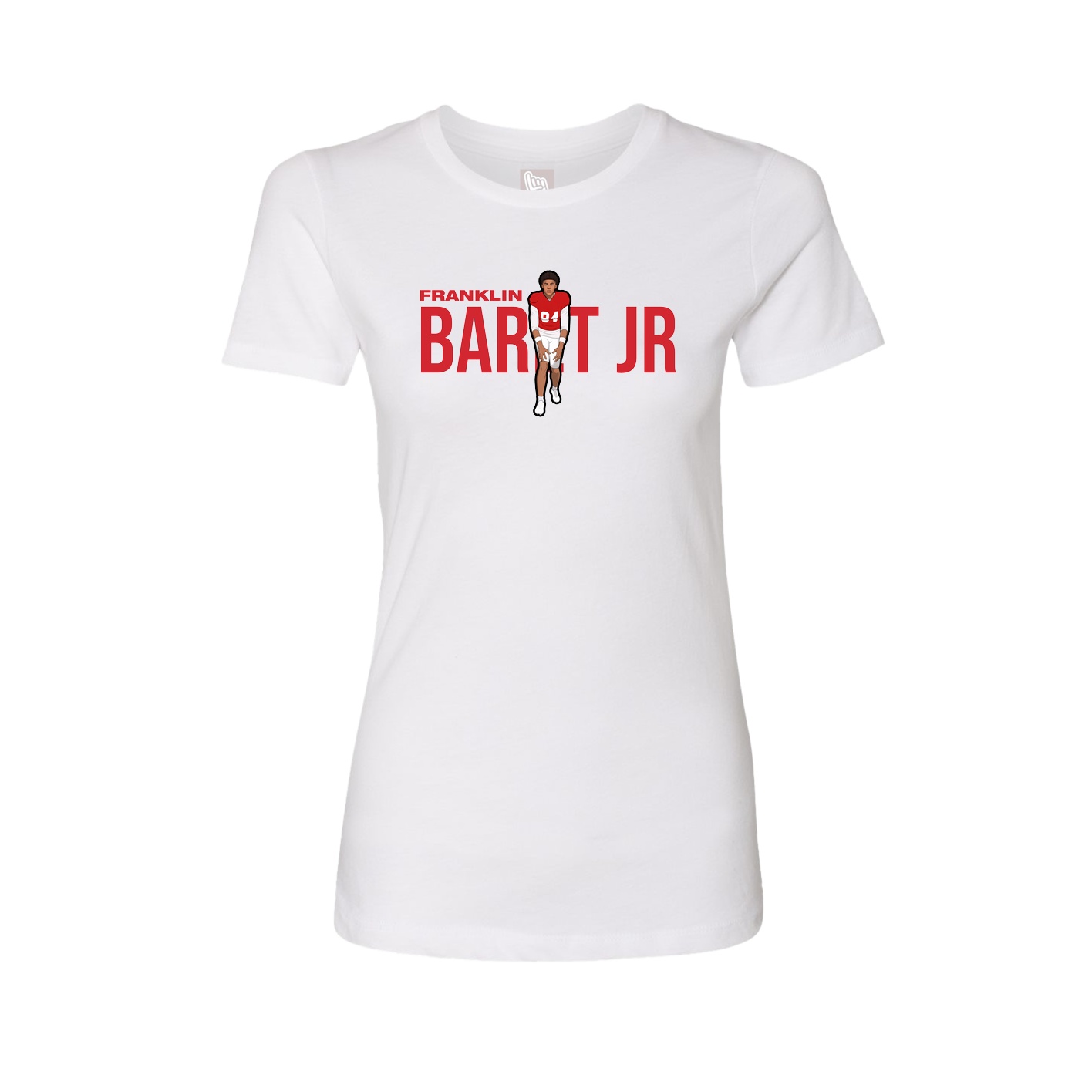 Fitted Women's Tee — Player Name in White