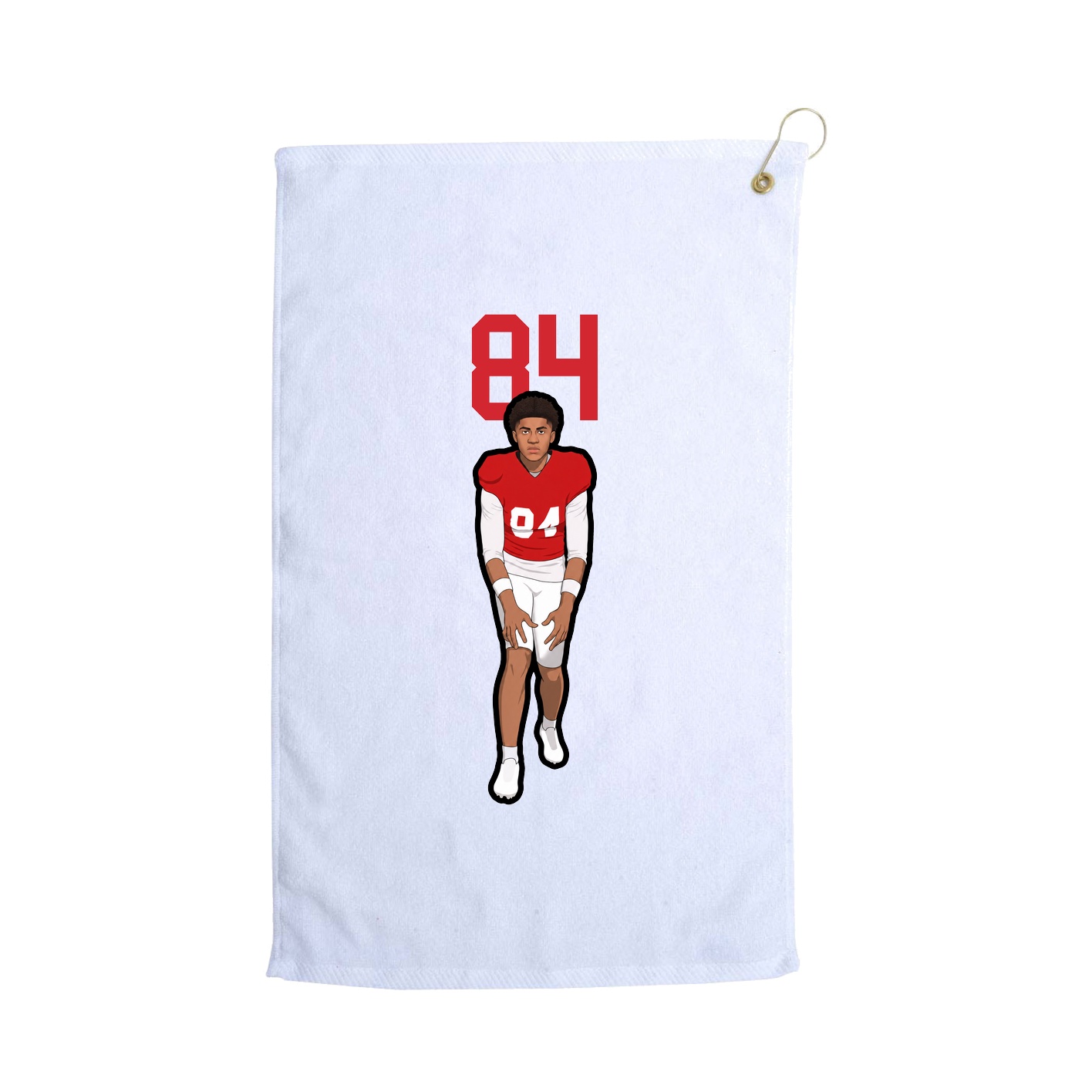 Golf Towel — Number Top in White
