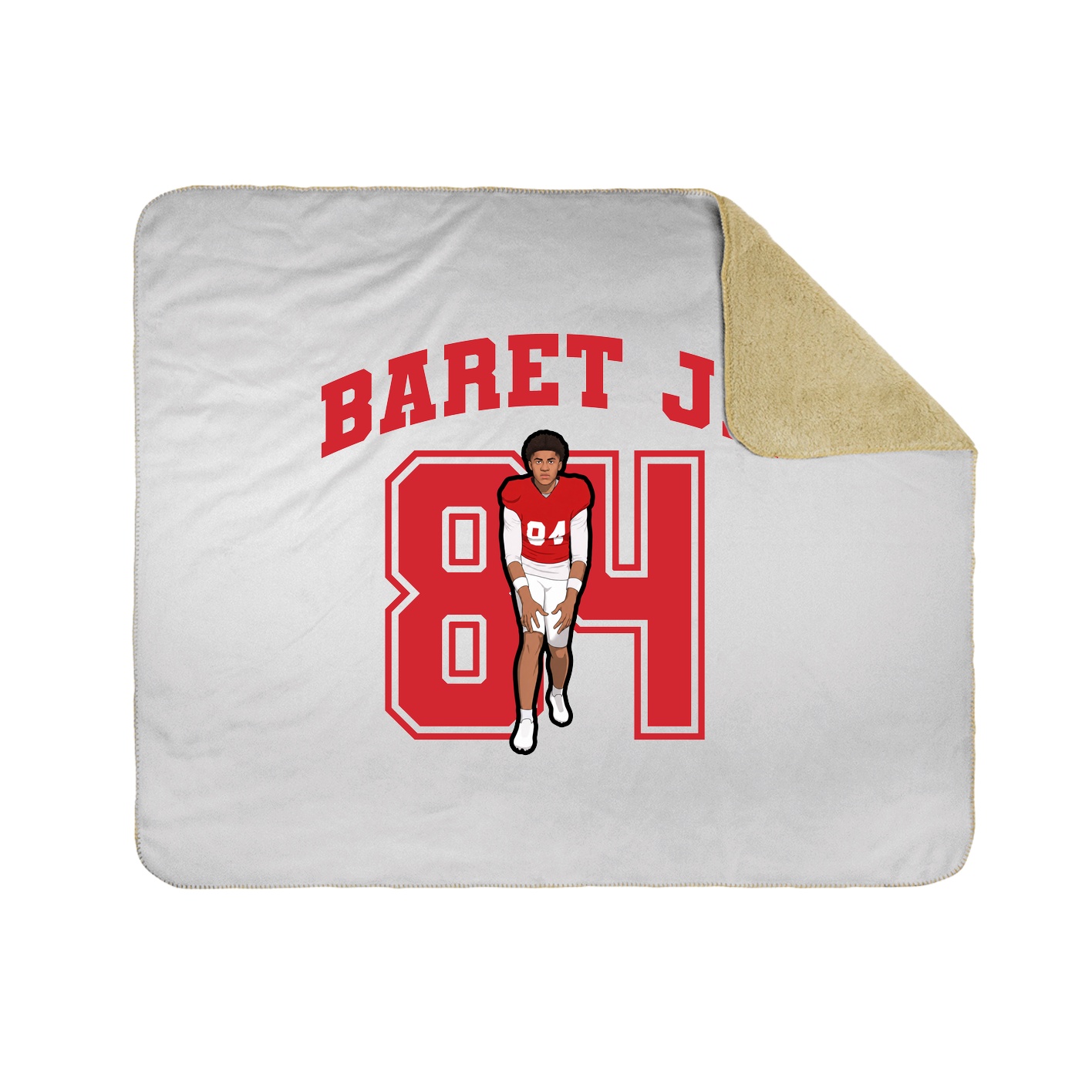 Throw Blanket — Number in White