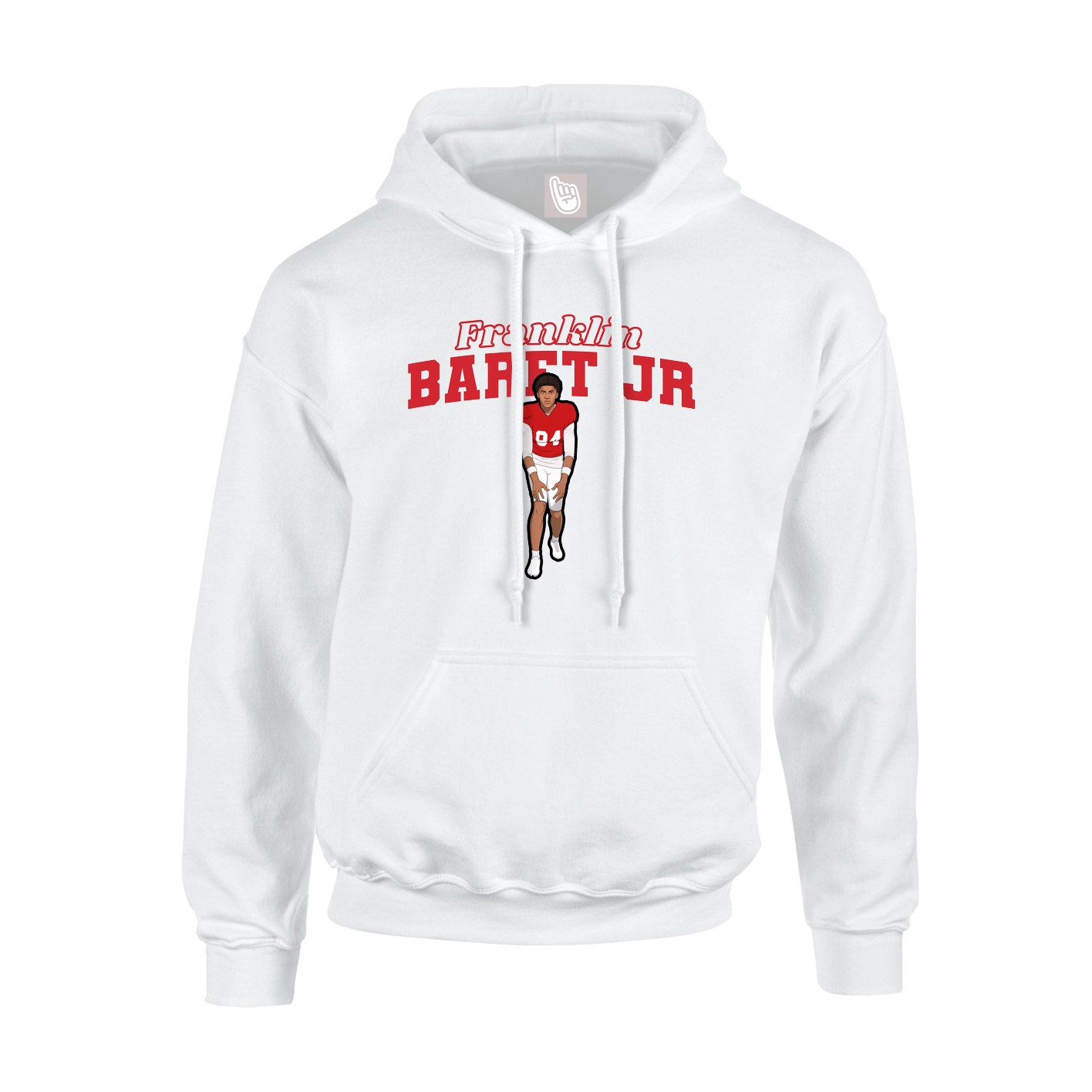 Hoodie — Name Arch in White