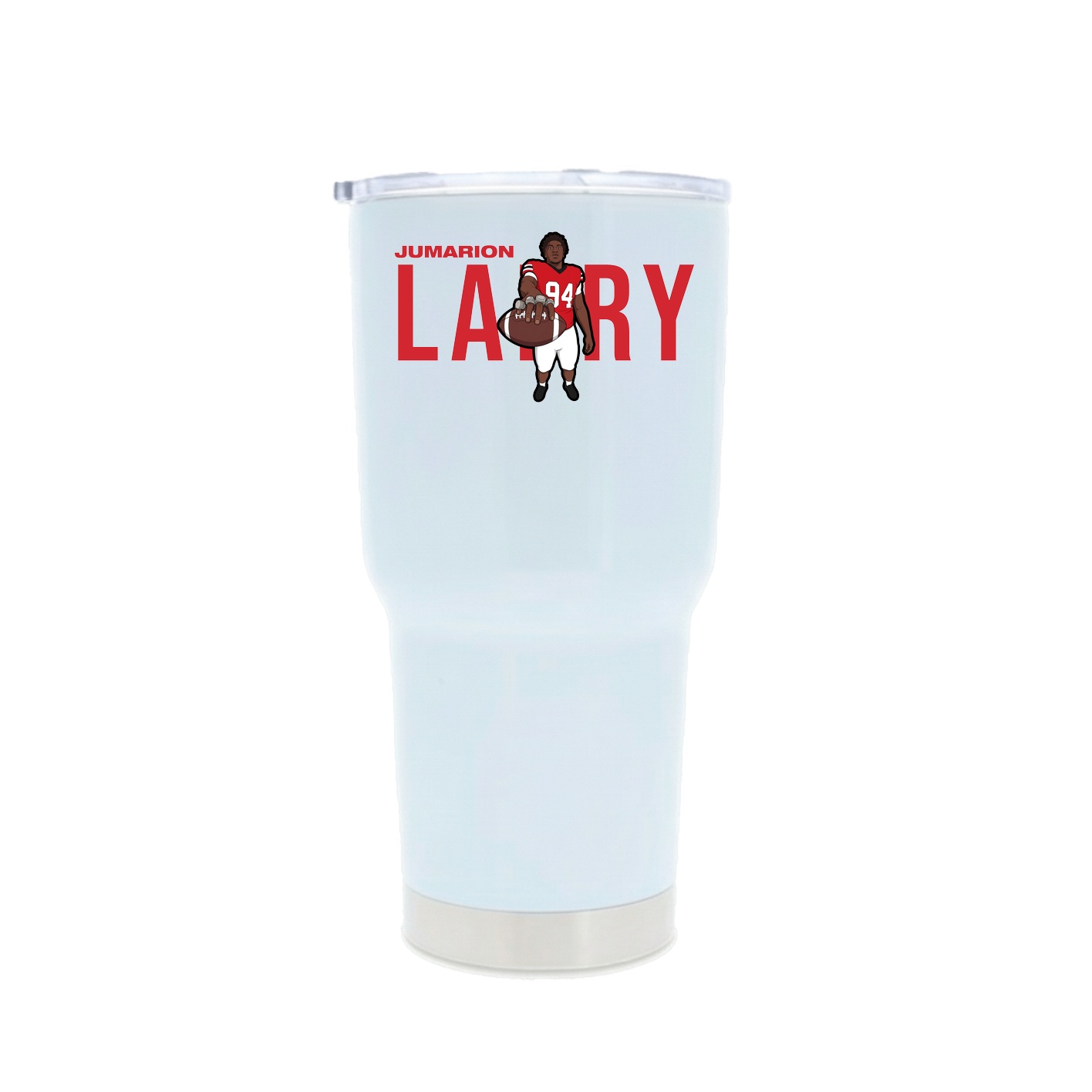 30oz Stainless Steel Tumbler — Player Name in White
