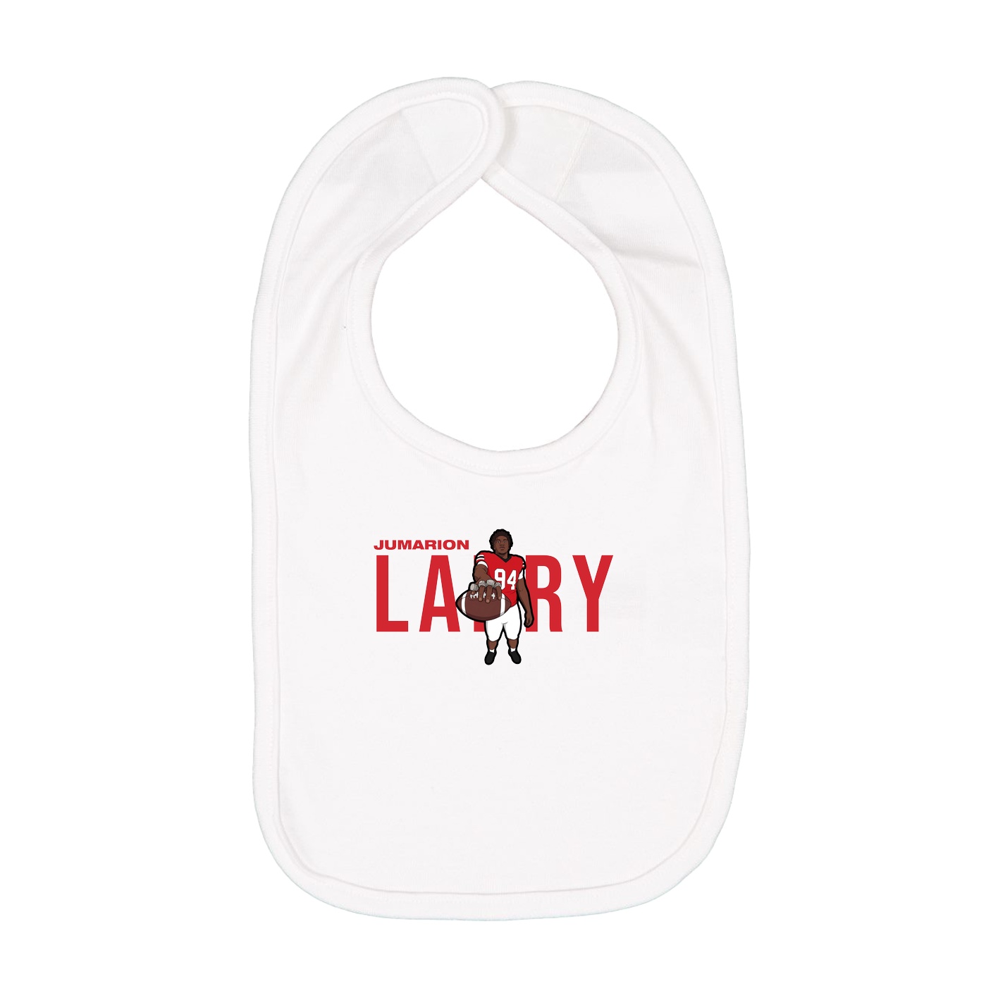 Infant Bib — Player Name in White