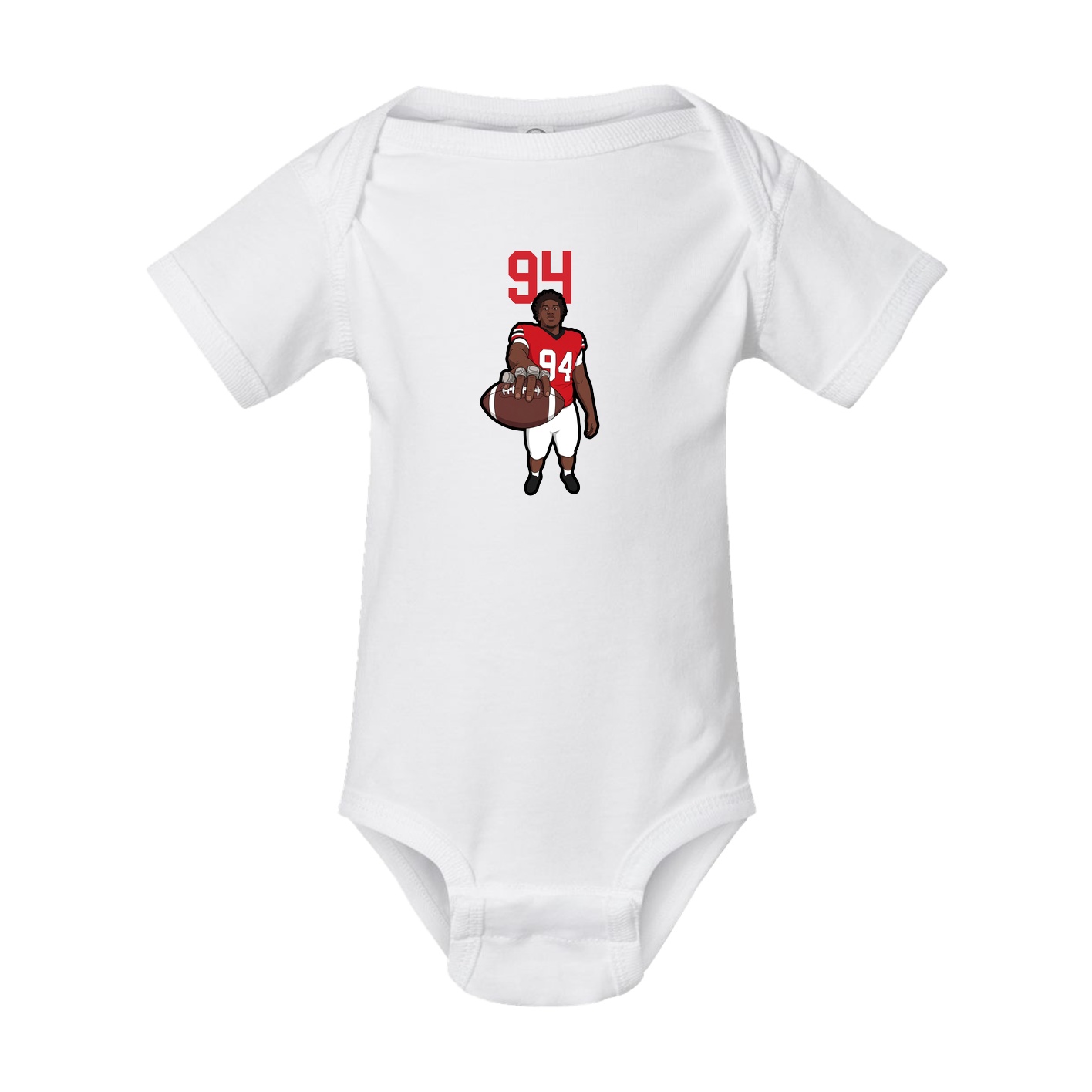 Baby Onesie — Number Top in White