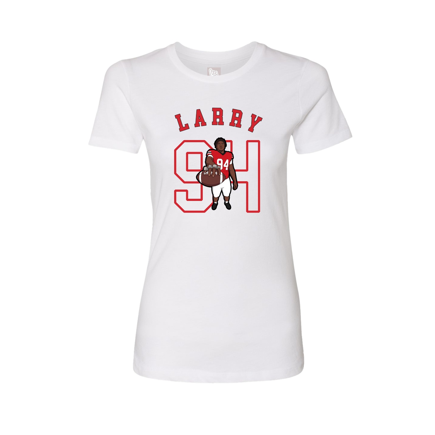 Fitted Women's Tee — Shirsey Arch in White