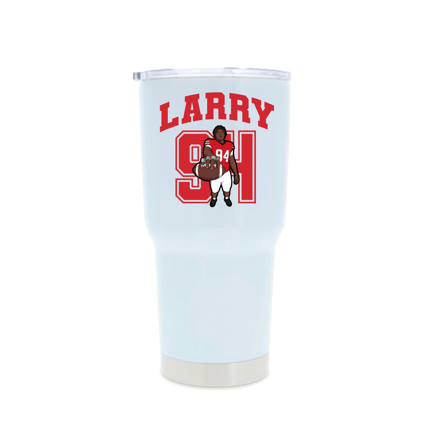 30oz Stainless Steel Tumbler — Number in White