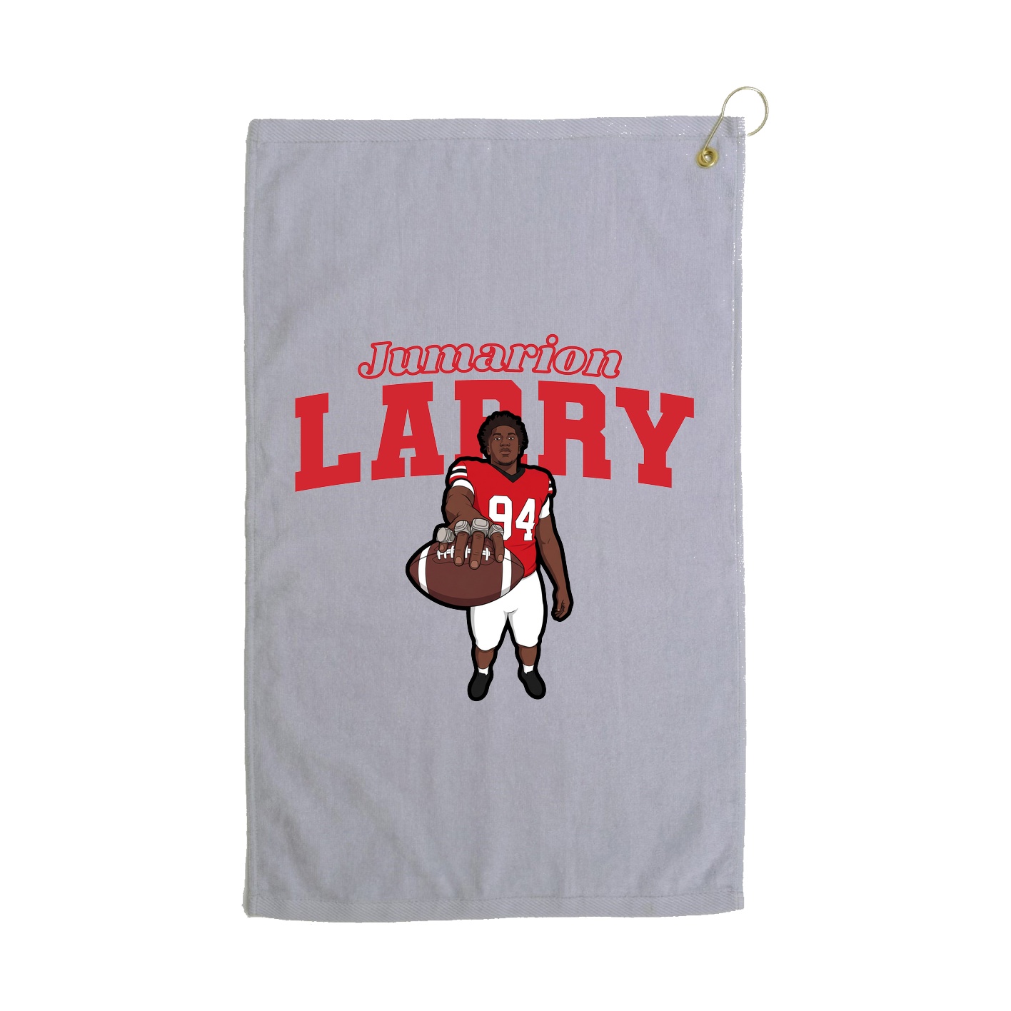 Golf Towel — Name Arch in Grey