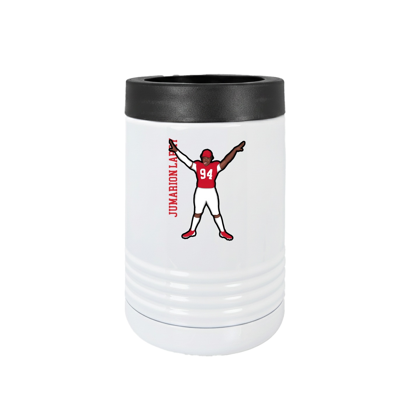 Beverage Holder — Name Vertical in White