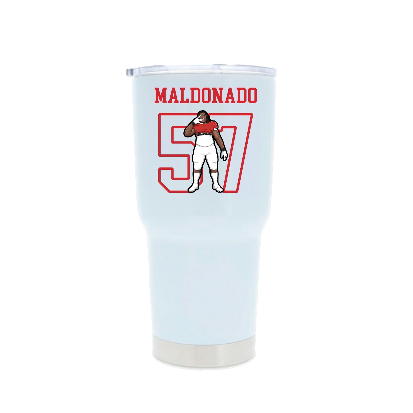 30oz Stainless Steel Tumbler — Shirsey in White